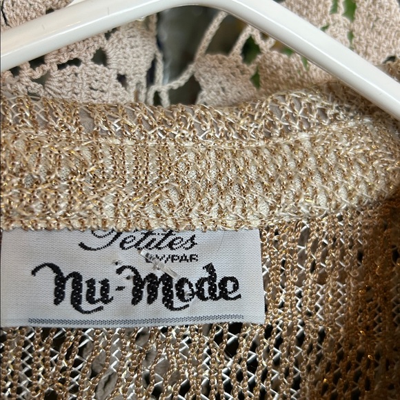 #56 Vintage Two-Piece Dress With Metallic Jacket In Gold Size 910 - Picture 4 of 8